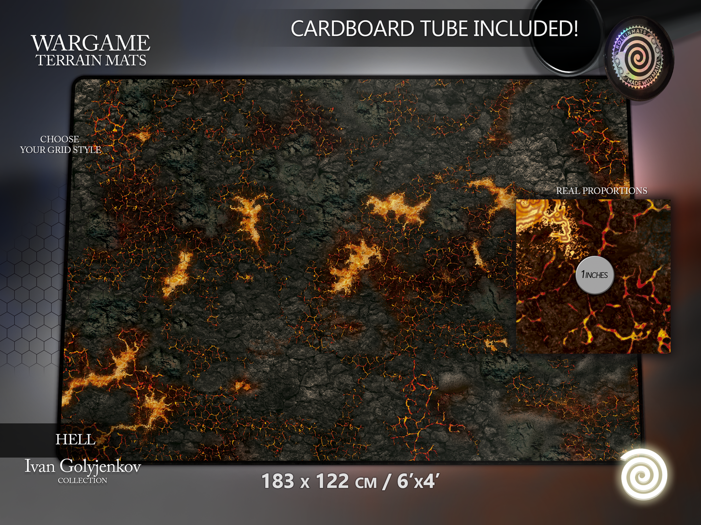 WARGAME TERRAIN MAT - HELL