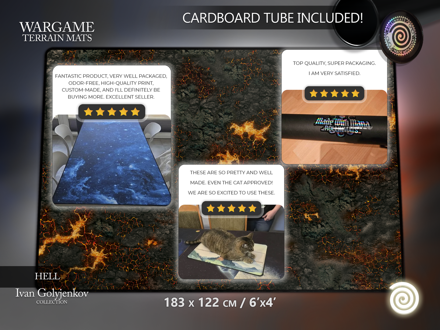 WARGAME TERRAIN MAT - HELL