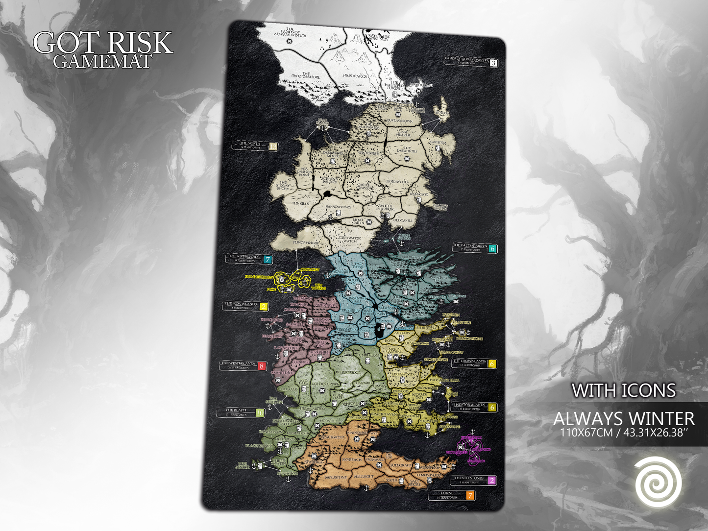 RISK: Game Of Thrones compatible Gamemats