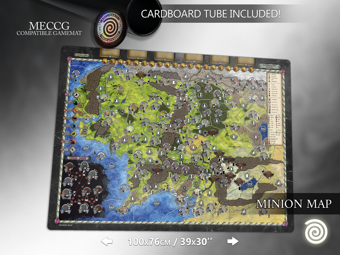 MECCG compatible Gamemat - Middle - Earth Collectible Card Game ( 1995)