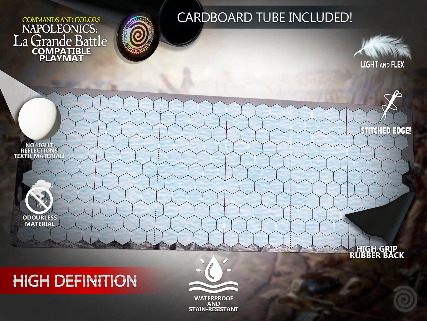 Commands and Colors playmat Napoleonics compatible Gamemat - (La Grande Battles)