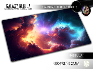 Galaxy Nebula Custom Neoprene Gaming Mat