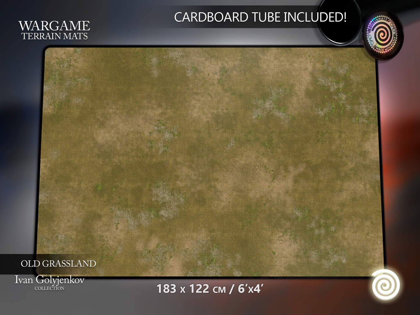 WARGAME TERRAIN MAT - OLD GRASSLAND