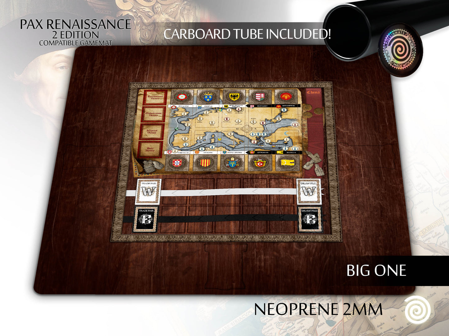 Pax Renaissance 2nd Edition Compatible Gamemat