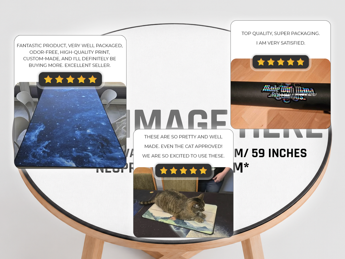 Personalized round neoprene gaming mat