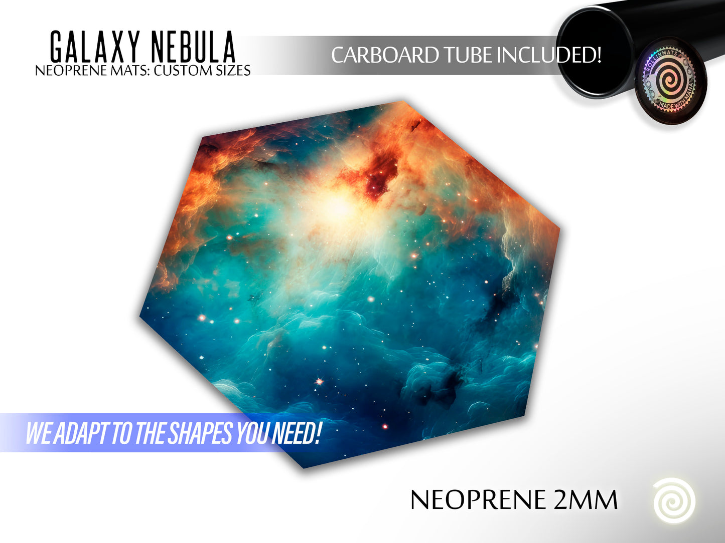 Galaxy Nebula 3  Neoprene mats Custom Sizes