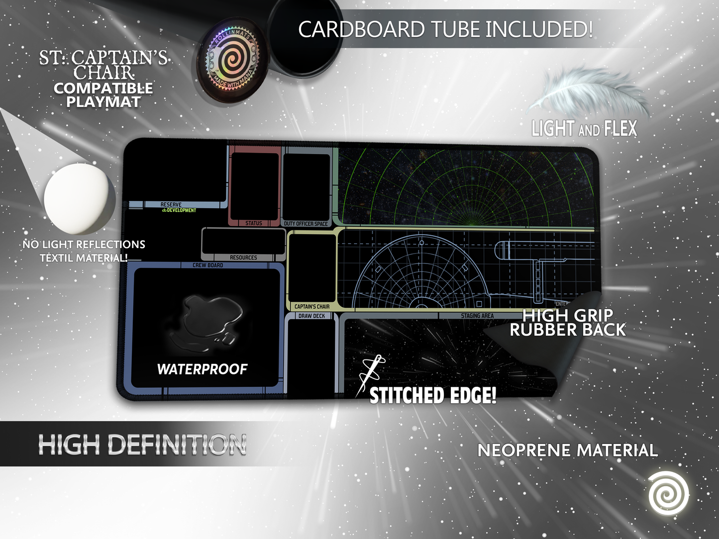 Star Trek Captain's Chair Compatible Playmat