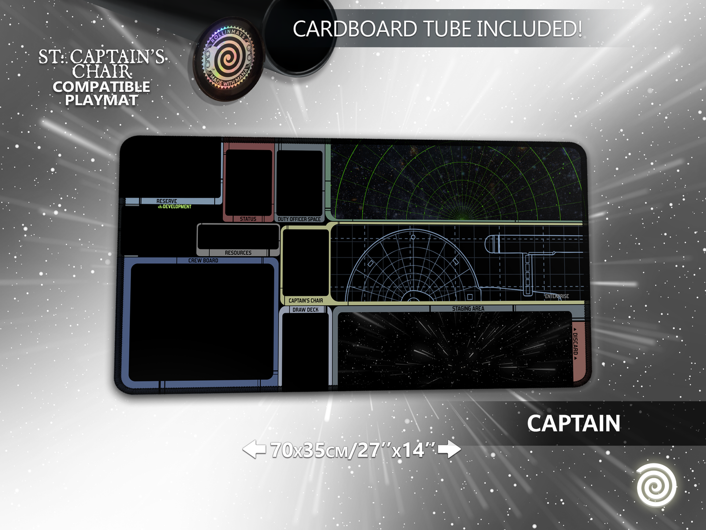 Star Trek Captain's Chair Compatible Playmat