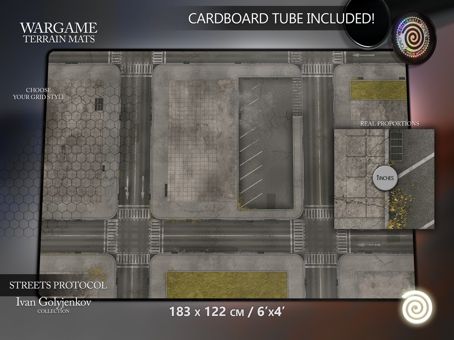 WARGAME TERRAIN MAT - STREETS PROTOCOL