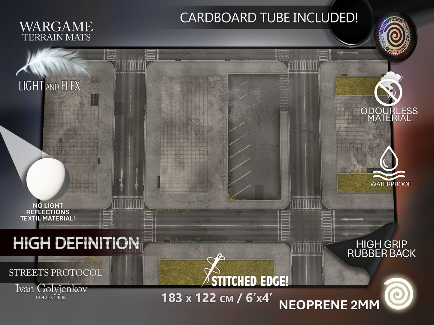 WARGAME TERRAIN MAT - STREETS PROTOCOL