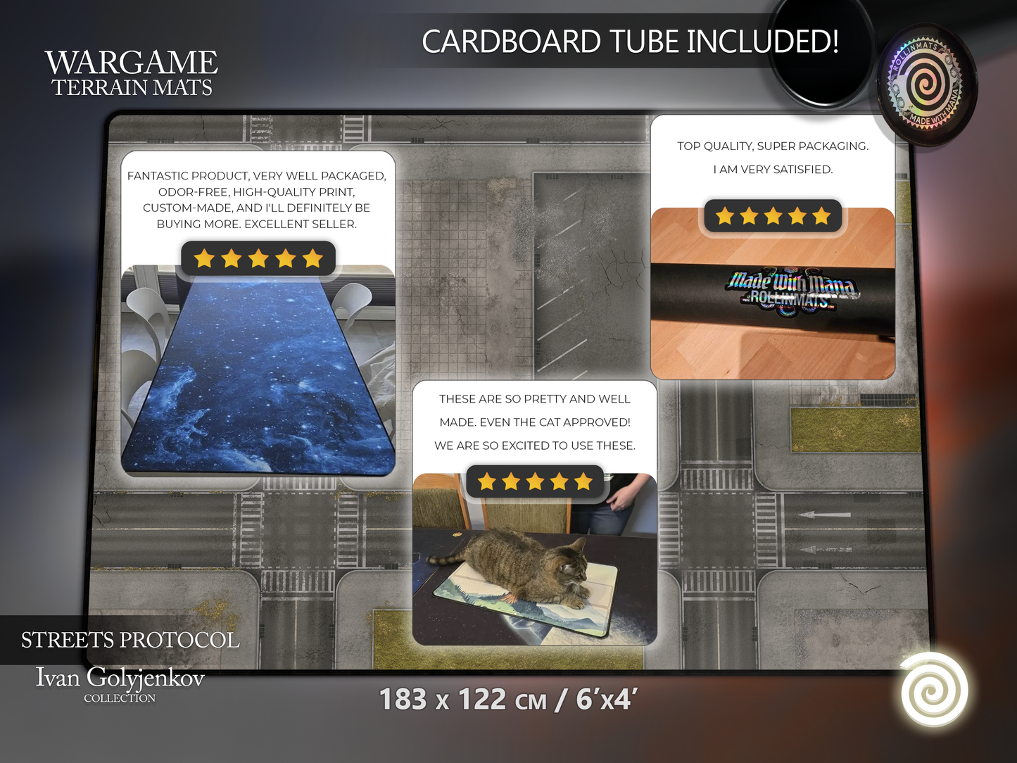 WARGAME TERRAIN MAT - STREETS PROTOCOL