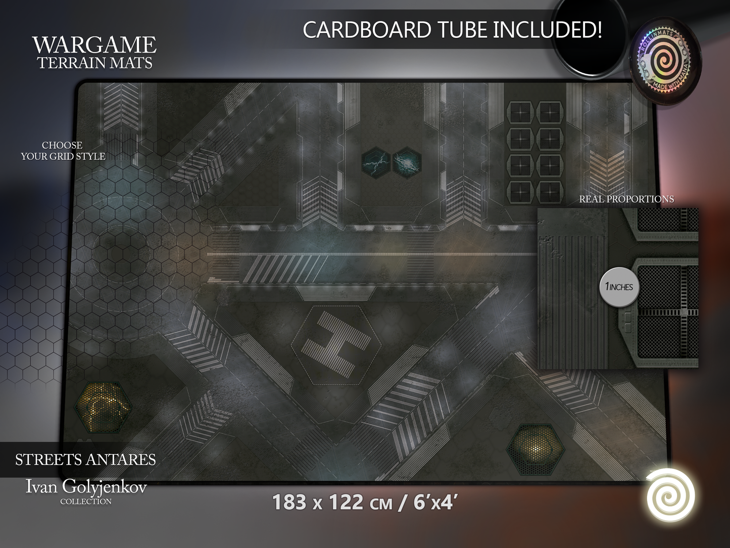 WARGAME TERRAIN MAT - STREETS ANTARES