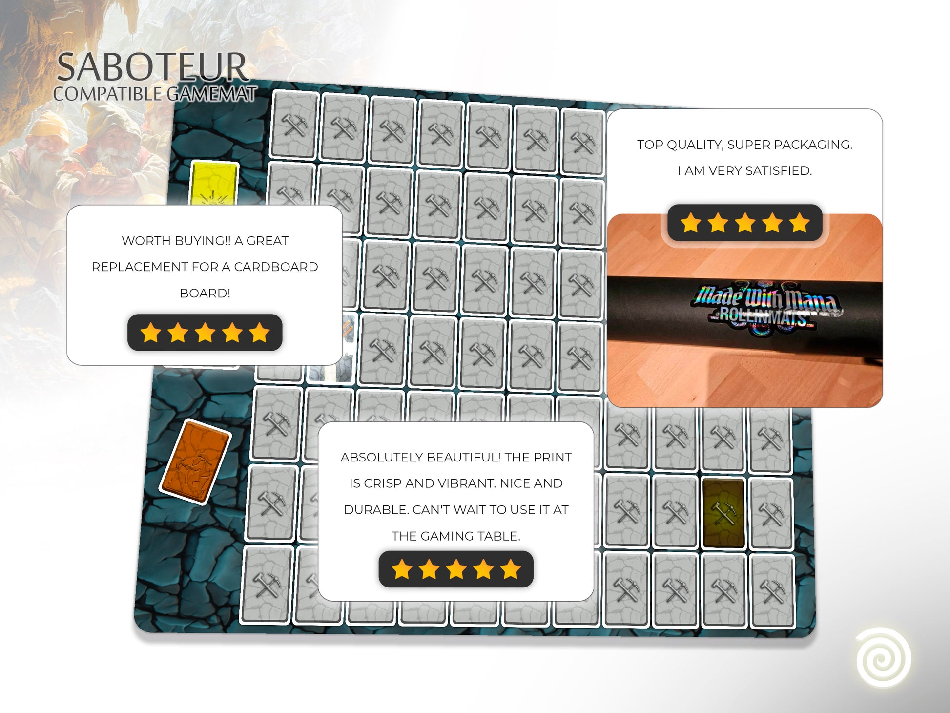 Saboteur compatible Gamemat Rollinmats Saboteur compatible Gamemat Rollinmats