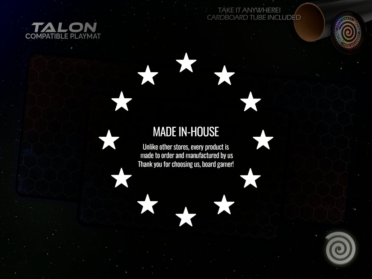Talon Compatible Gamemat Premium Neoprene Stitched Edges and Cardboard tube included