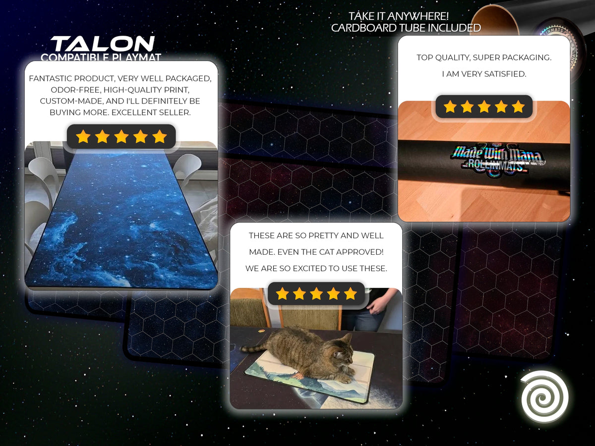 Talon Compatible Gamemat Premium Neoprene Stitched Edges and Cardboard tube included