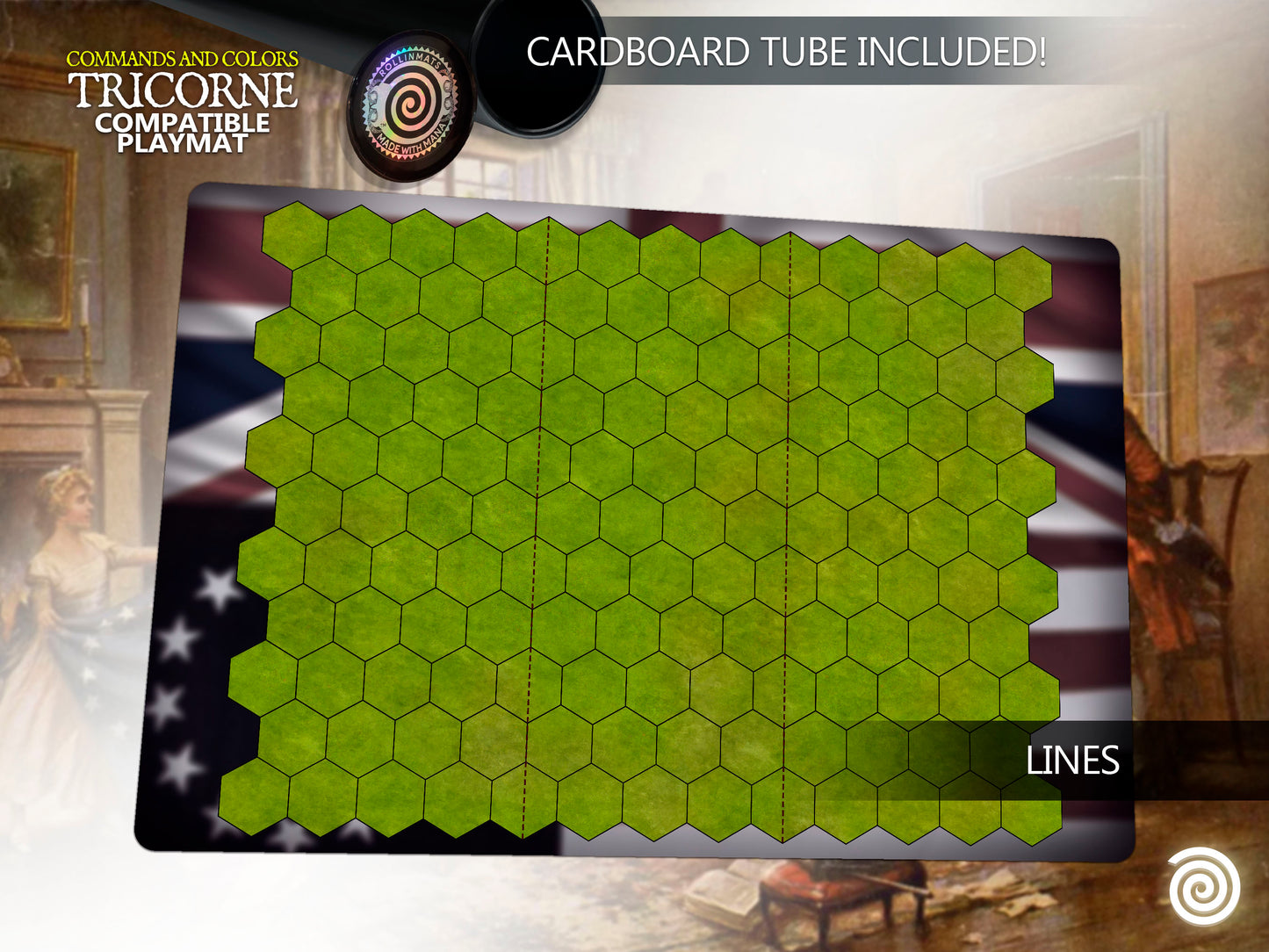Commands &amp; Colors: The American Revolution compatible Gamemat - (TRICORNE)