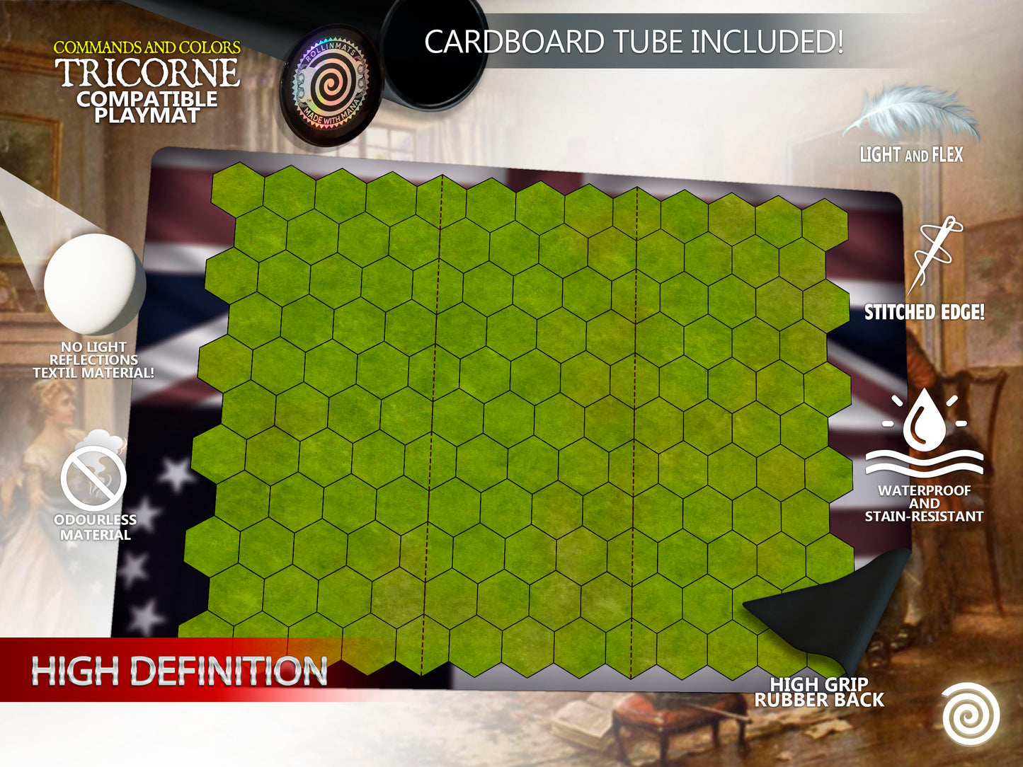 Commands &amp; Colors: The American Revolution compatible Gamemat - (TRICORNE)