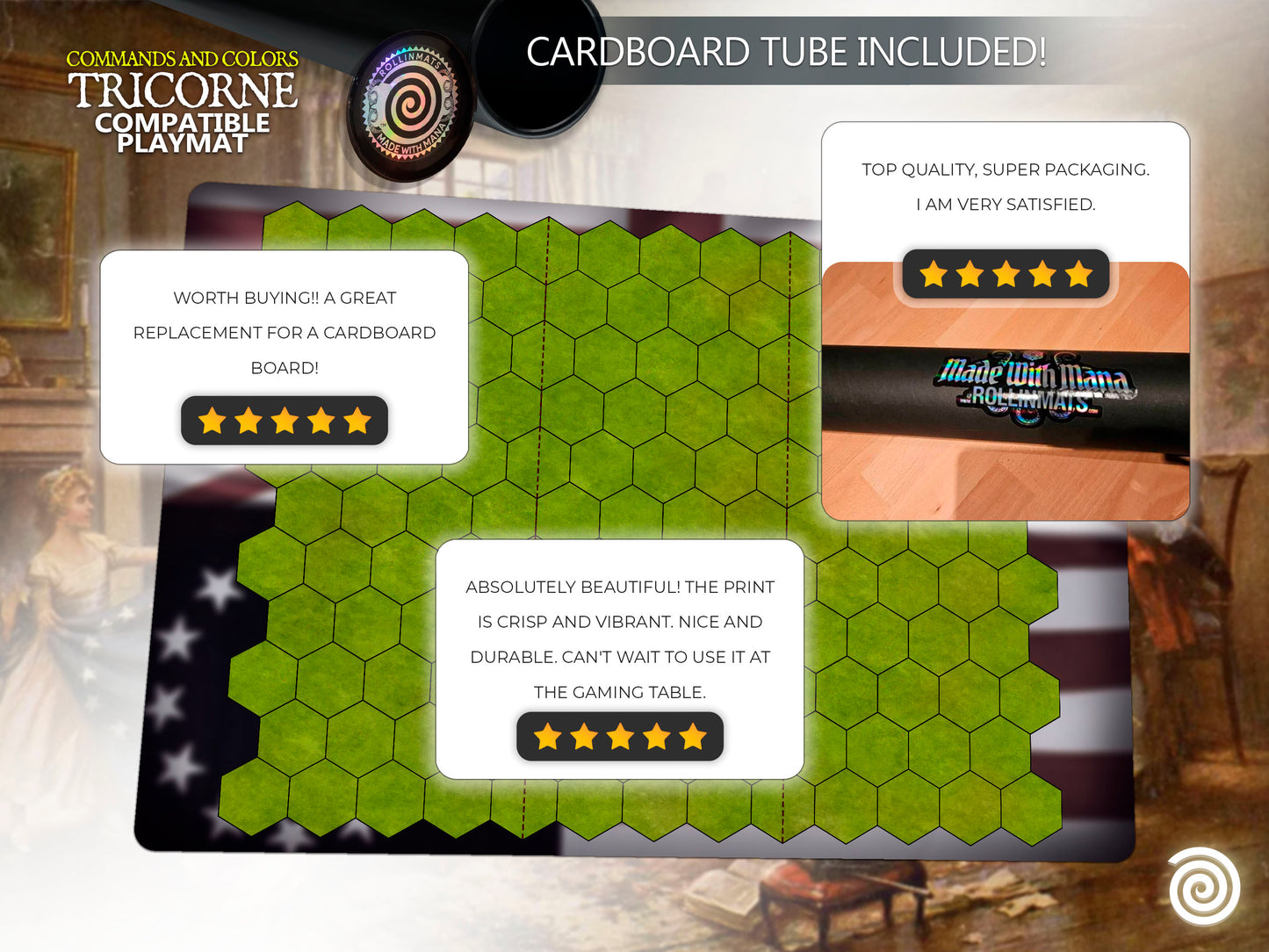 Commands &amp; Colors: The American Revolution compatible Gamemat - (TRICORNE)