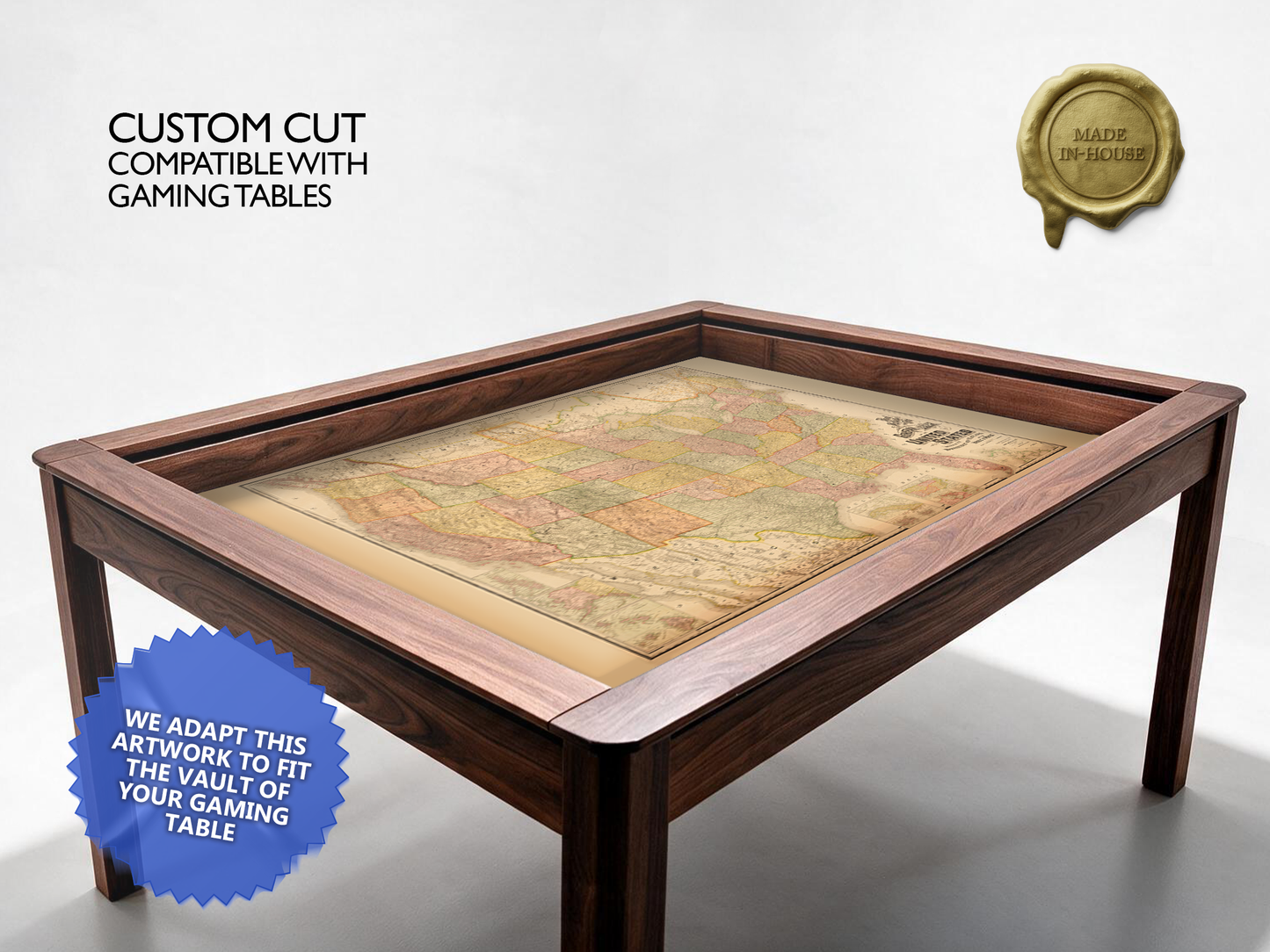 Vintage Map: United States 1903 GENERAL MAP Neoprene mat