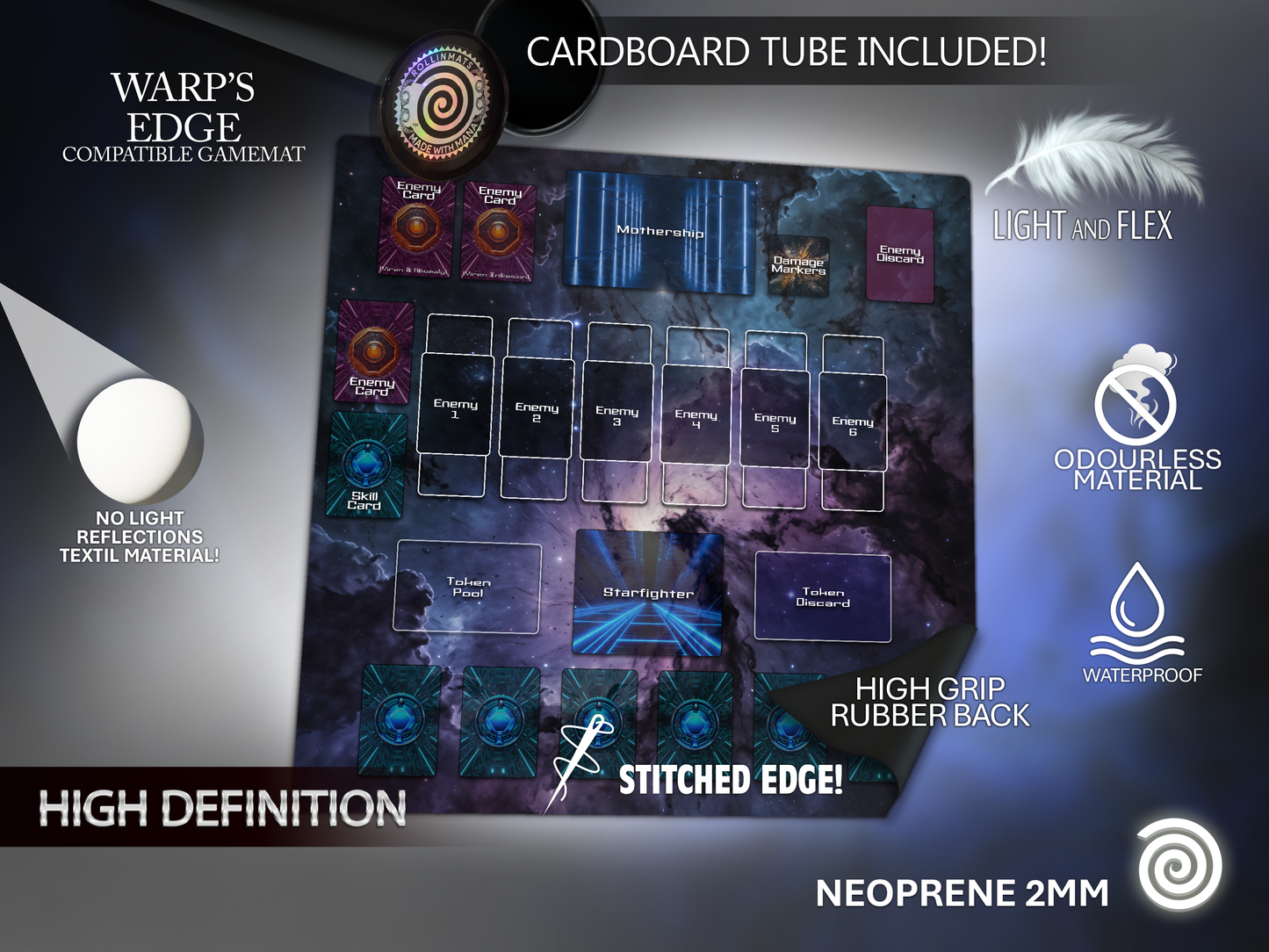 WARP'S Edge Ultimate Compatible Playmat