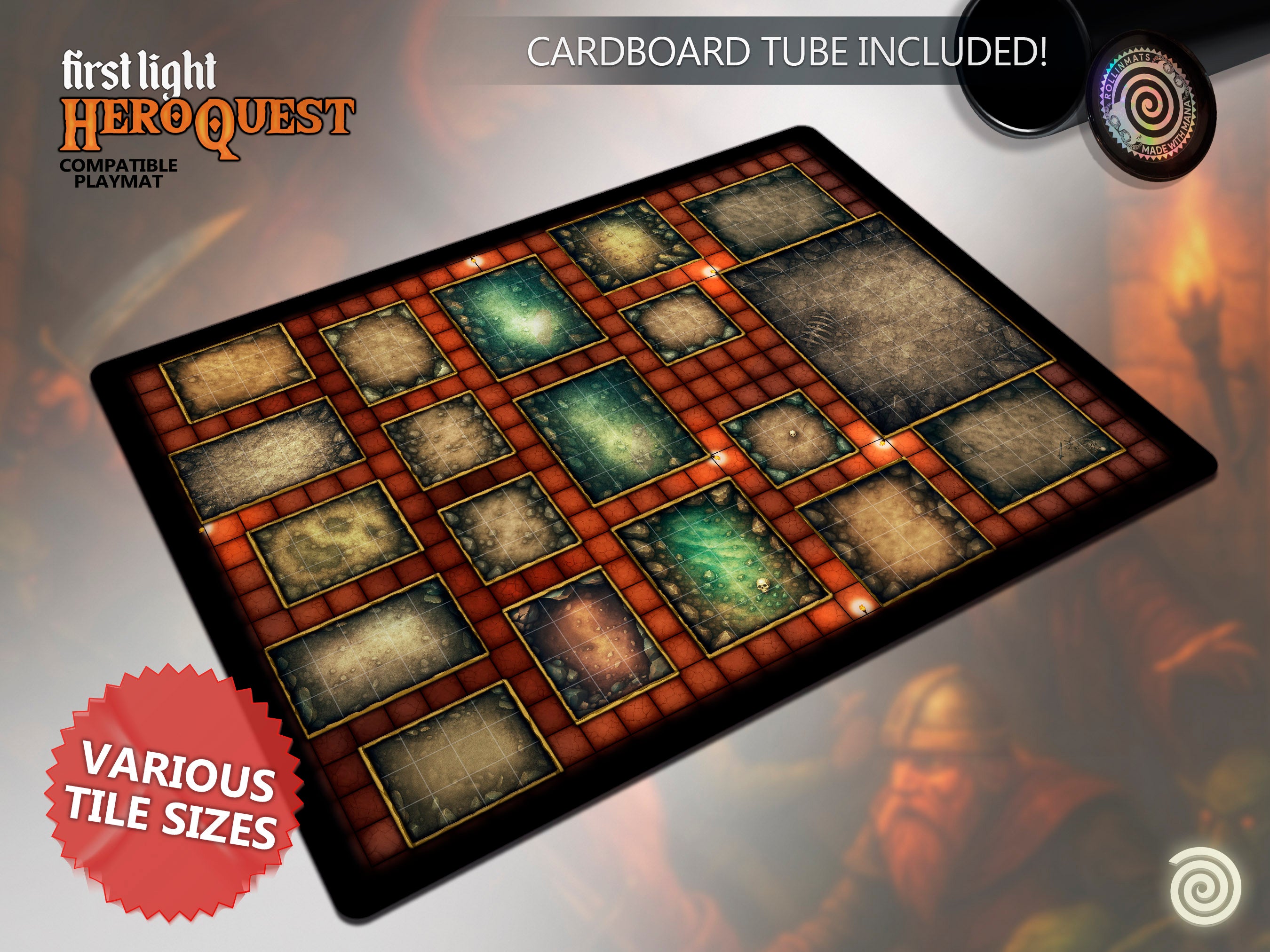 HeroQuest First Light Compatible Gamemat – Rollinmats