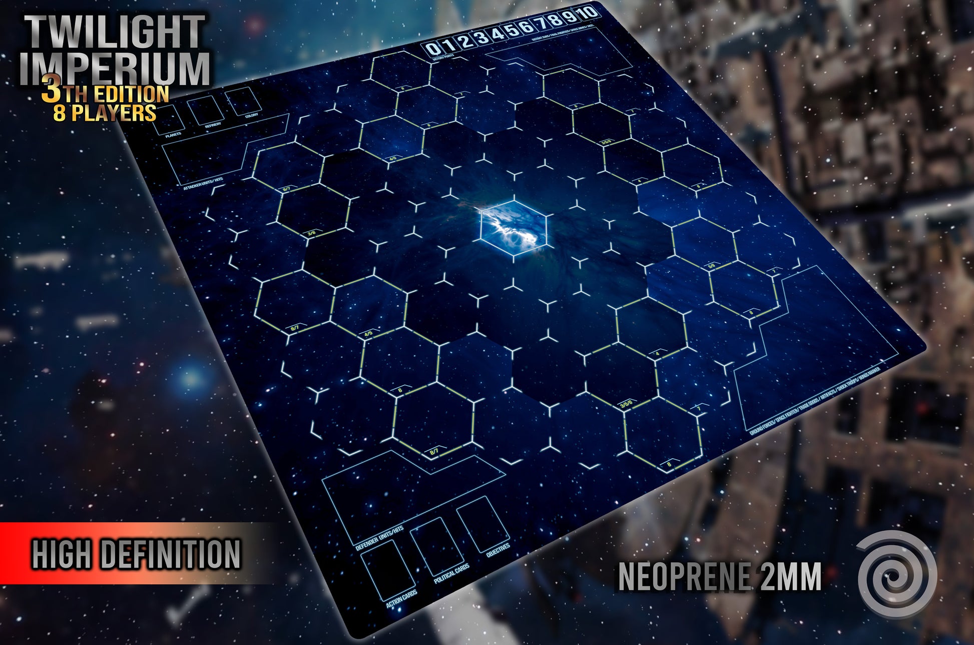 NEW! Tapete para Twilight Imperium 8 jugadores Escoge entre 4 th edition y 3th edition UNOFFICIAL PRODUCT
