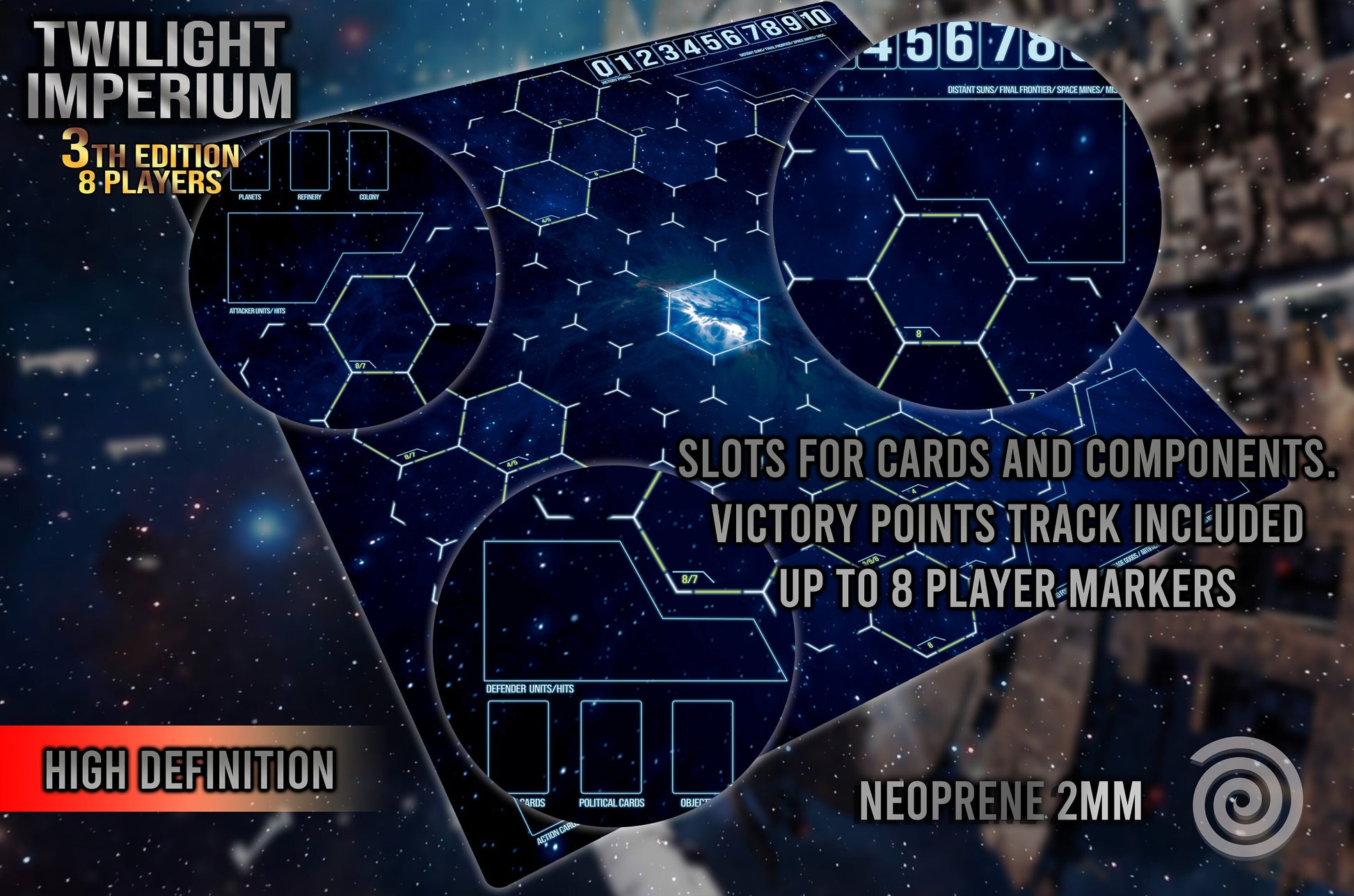 NEW! Tapete para Twilight Imperium 8 jugadores Escoge entre 4 th edition y 3th edition UNOFFICIAL PRODUCT