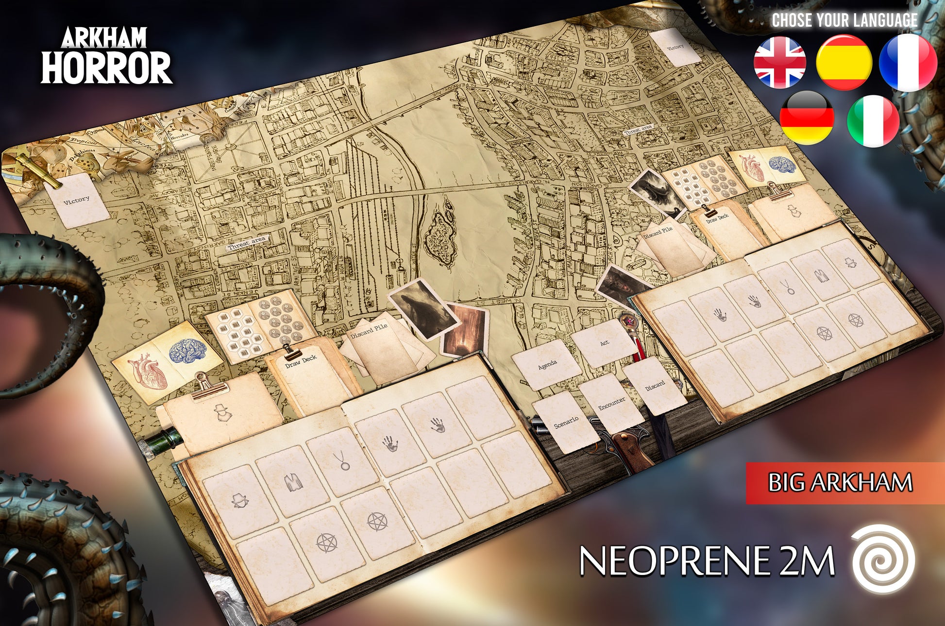 arkham horror the card game playmat Arkham Horror LCG - Board Game Mat