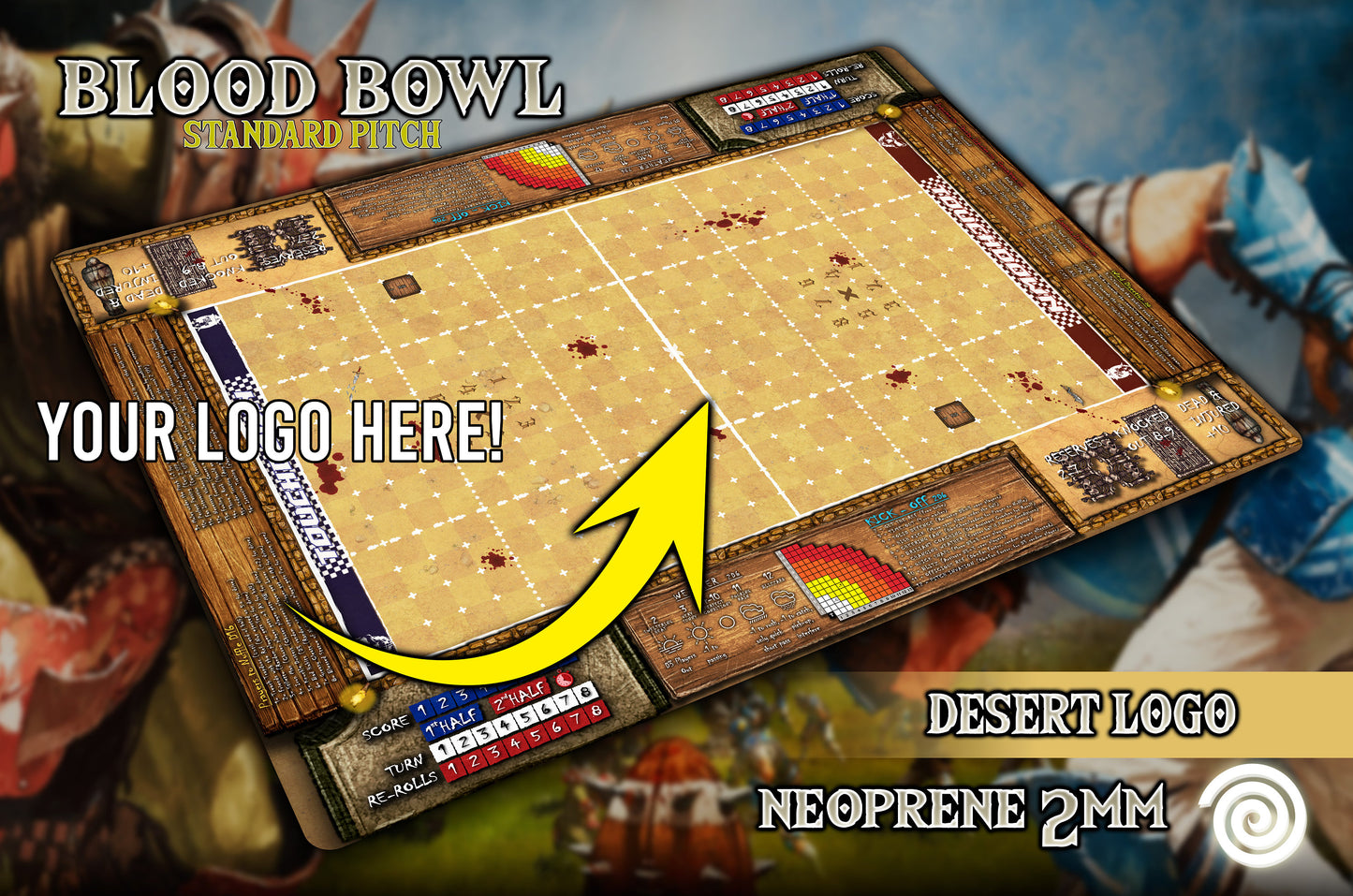 Blood Bowl compatible Gamemats