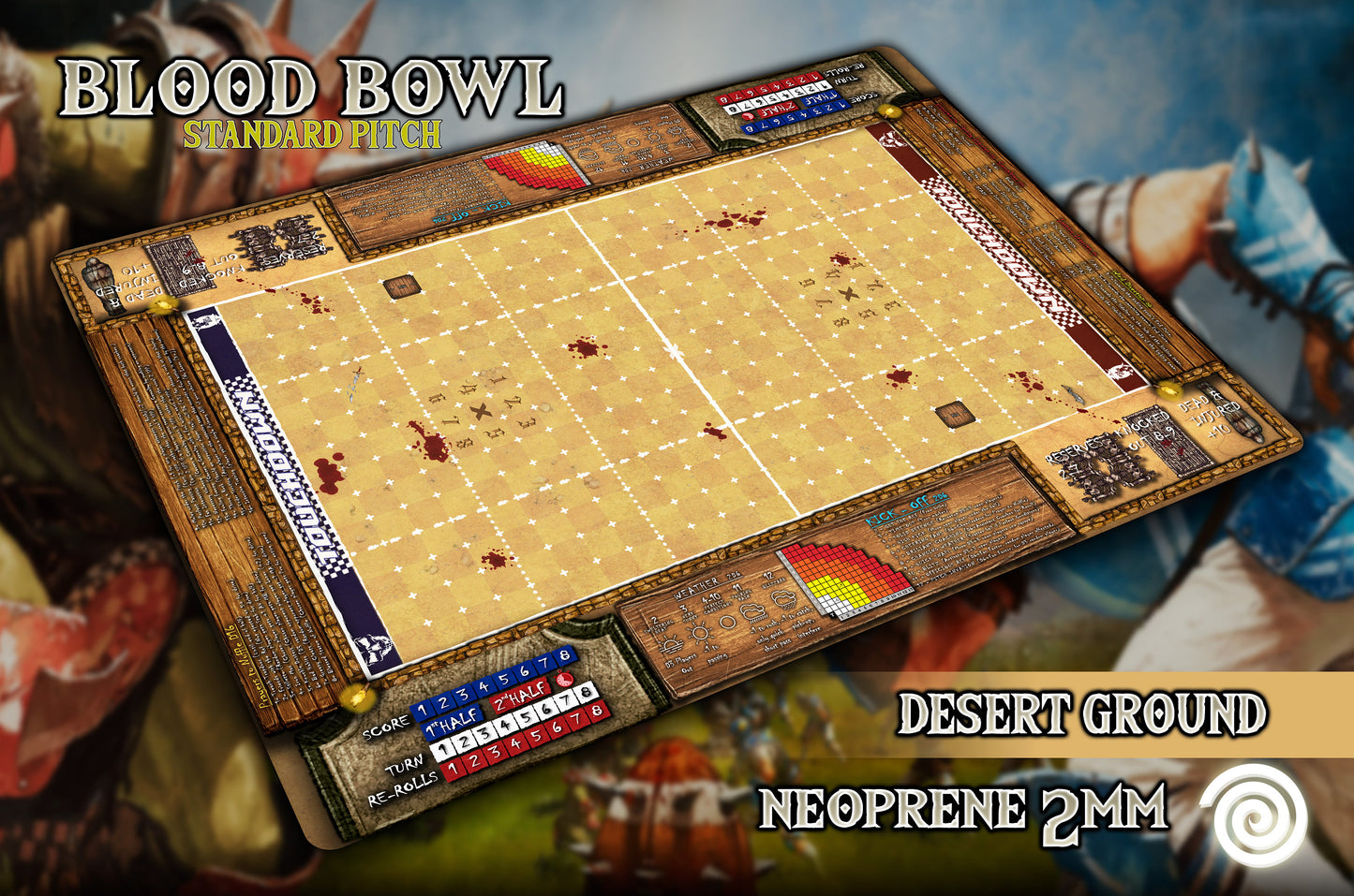 Blood Bowl compatible Gamemats