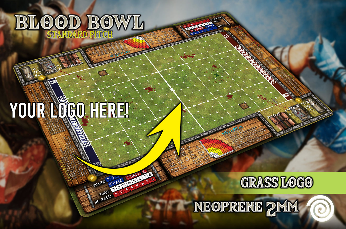 Blood Bowl compatible Gamemats