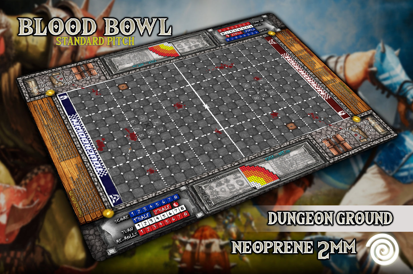 Blood Bowl compatible Gamemats