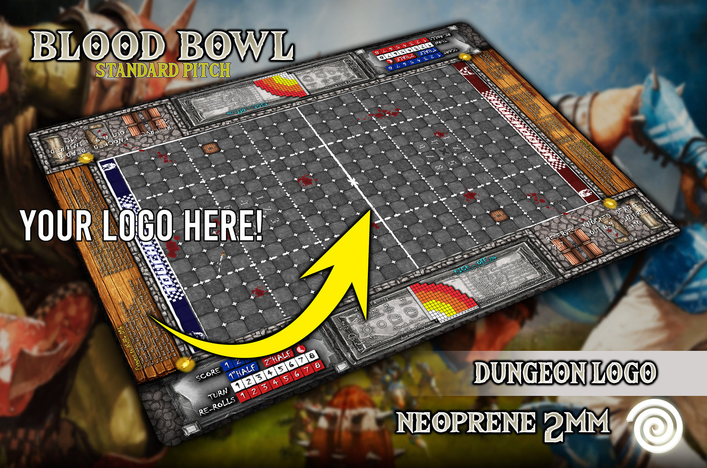 Blood Bowl compatible Gamemats
