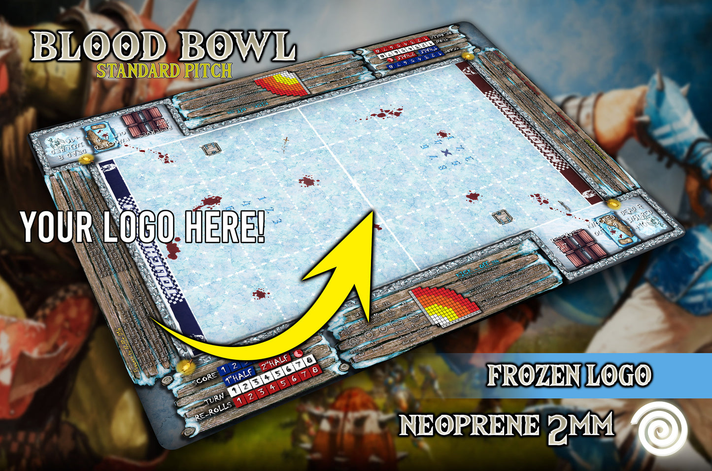 Blood Bowl compatible Gamemats