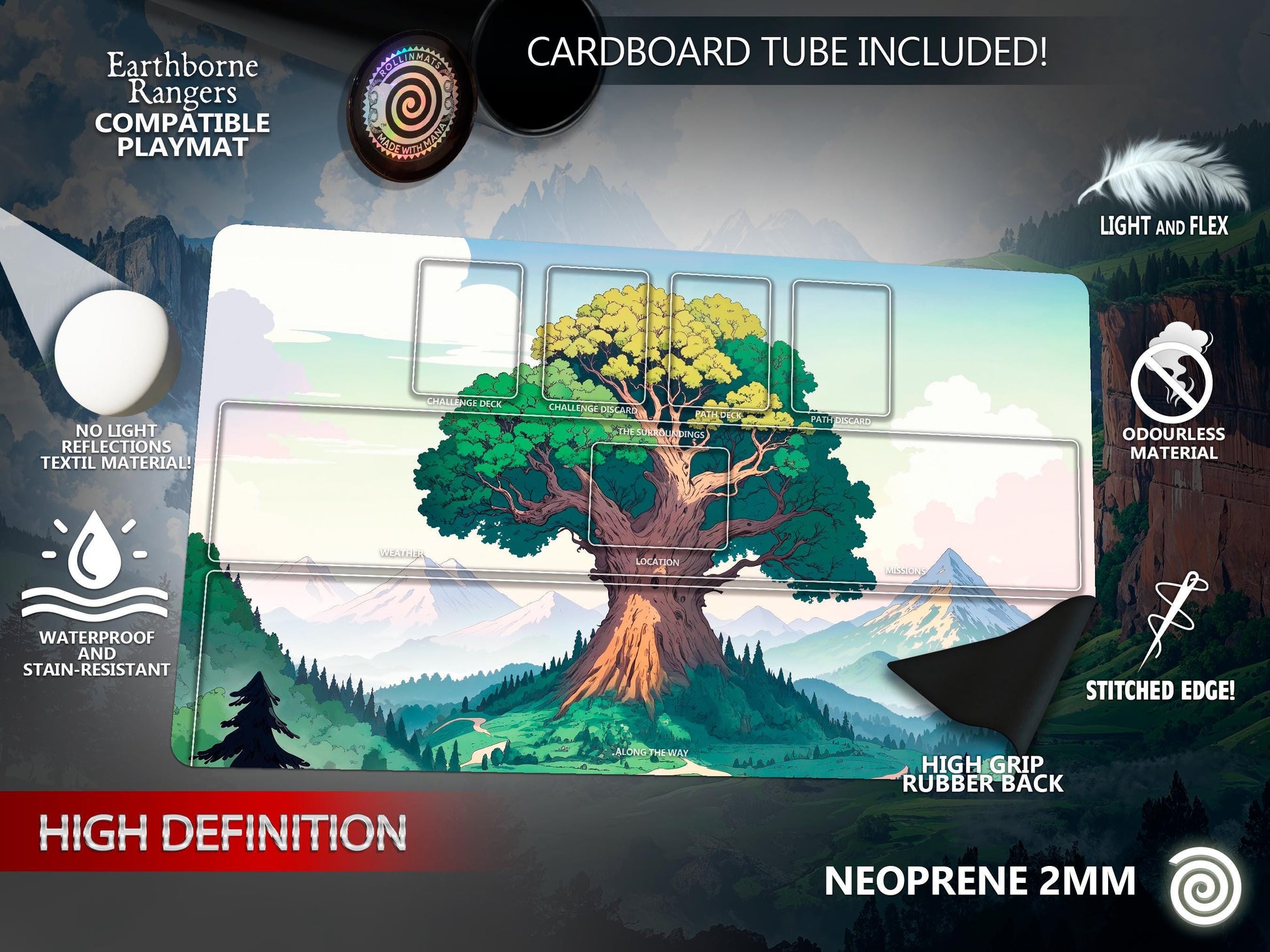 Playmat Earthbone Rangers Compatible Gamemat