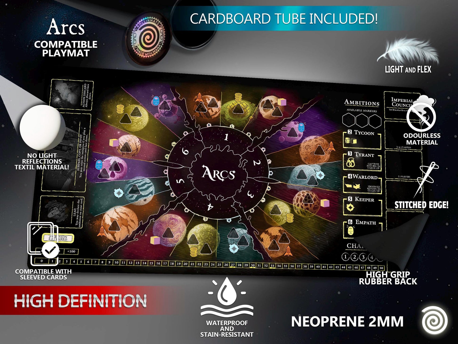 Playmat Arcs Compatible Gamemat