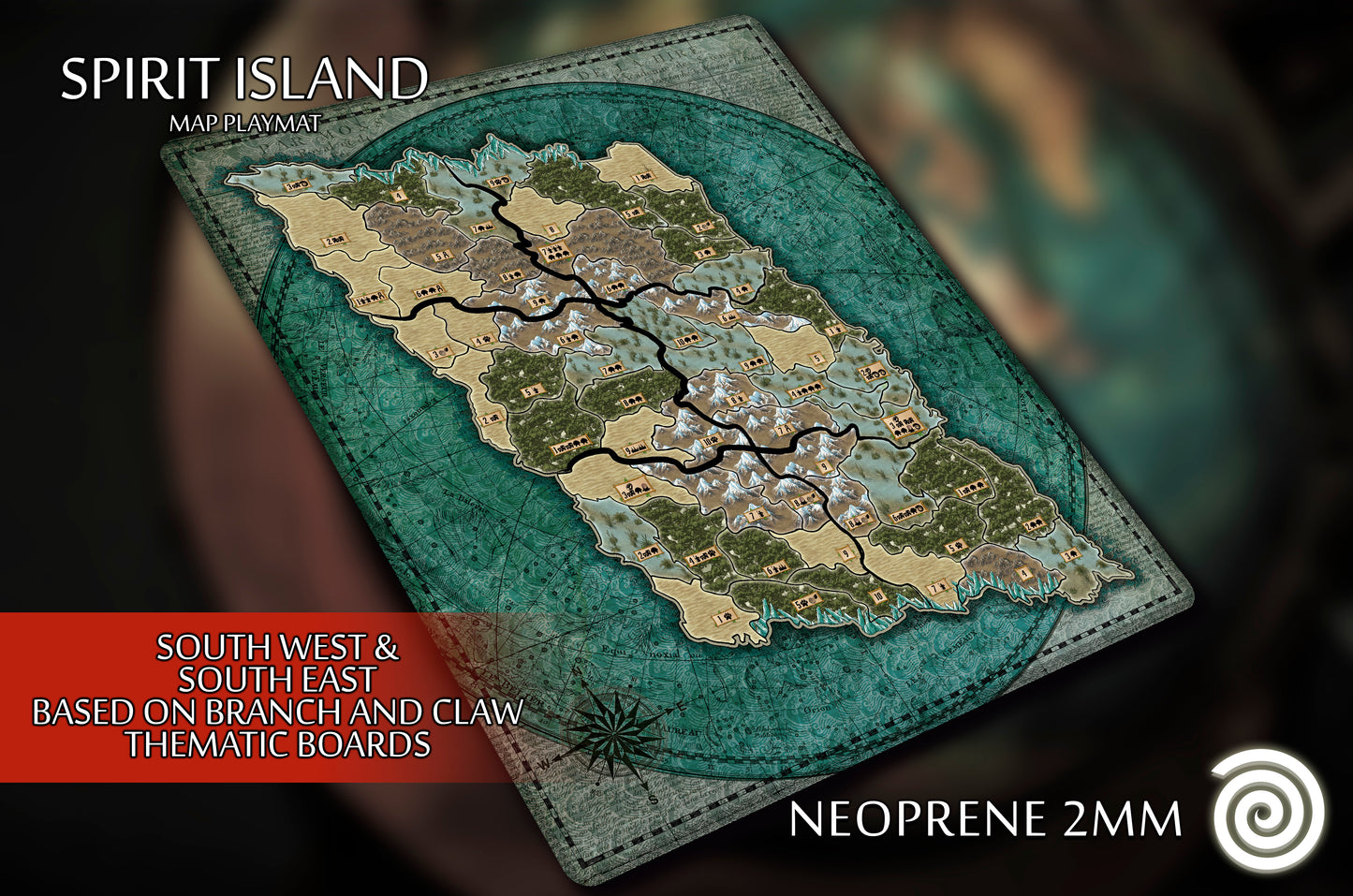 Spirit Island map compatible Gamemat
