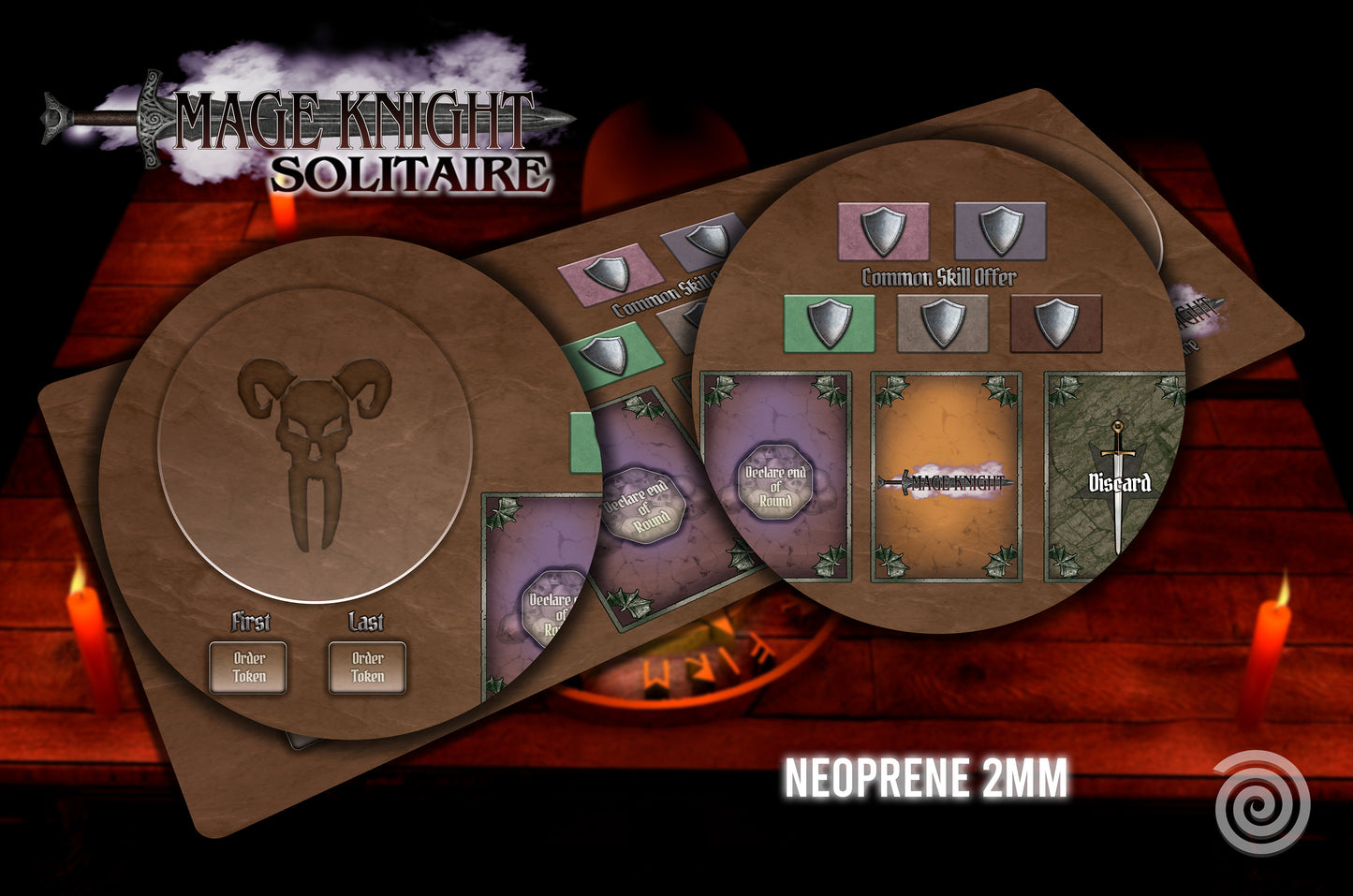 Tapete Modo Solitario Ayuda para Mage Knight UNOFFICIAL PRODUCT
