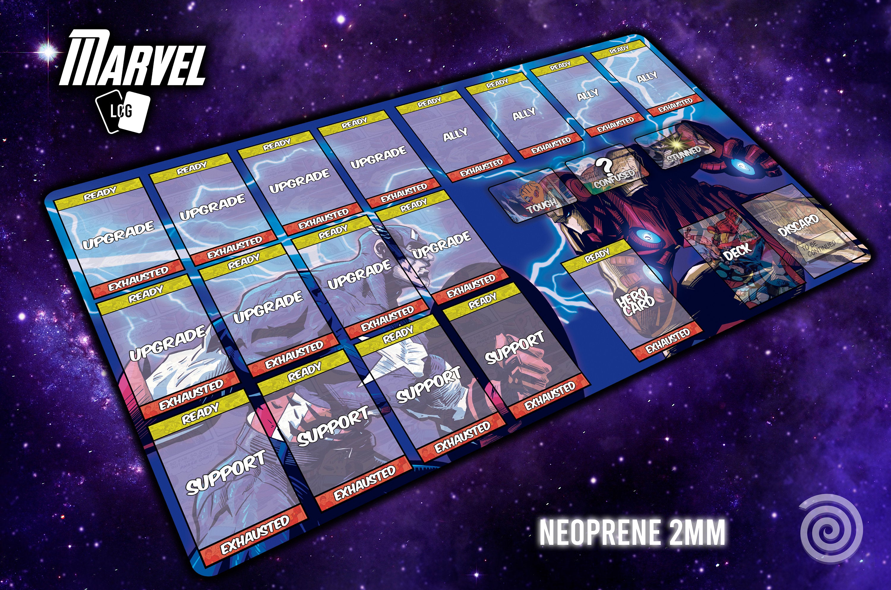 Marvel Champions LCG compatible Playmat - (65x35 cm) – Rollinmats