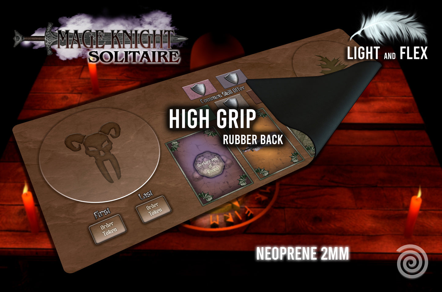 Tapete Modo Solitario Ayuda para Mage Knight UNOFFICIAL PRODUCT