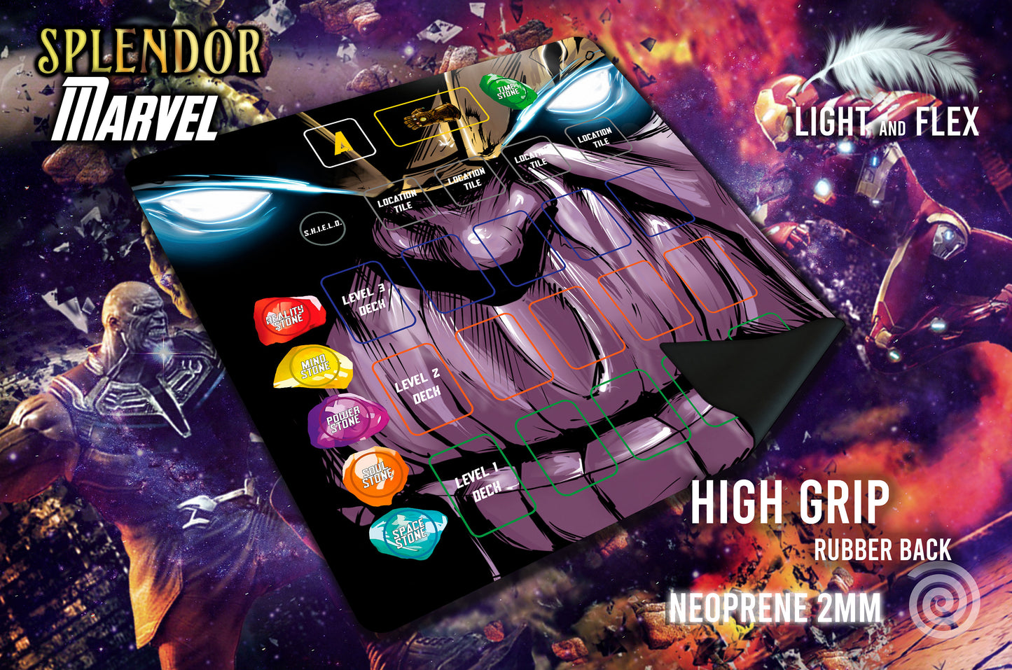 Tapete Bundle Pack para Splendor Marvel UNOFFICIAL PRODUCT