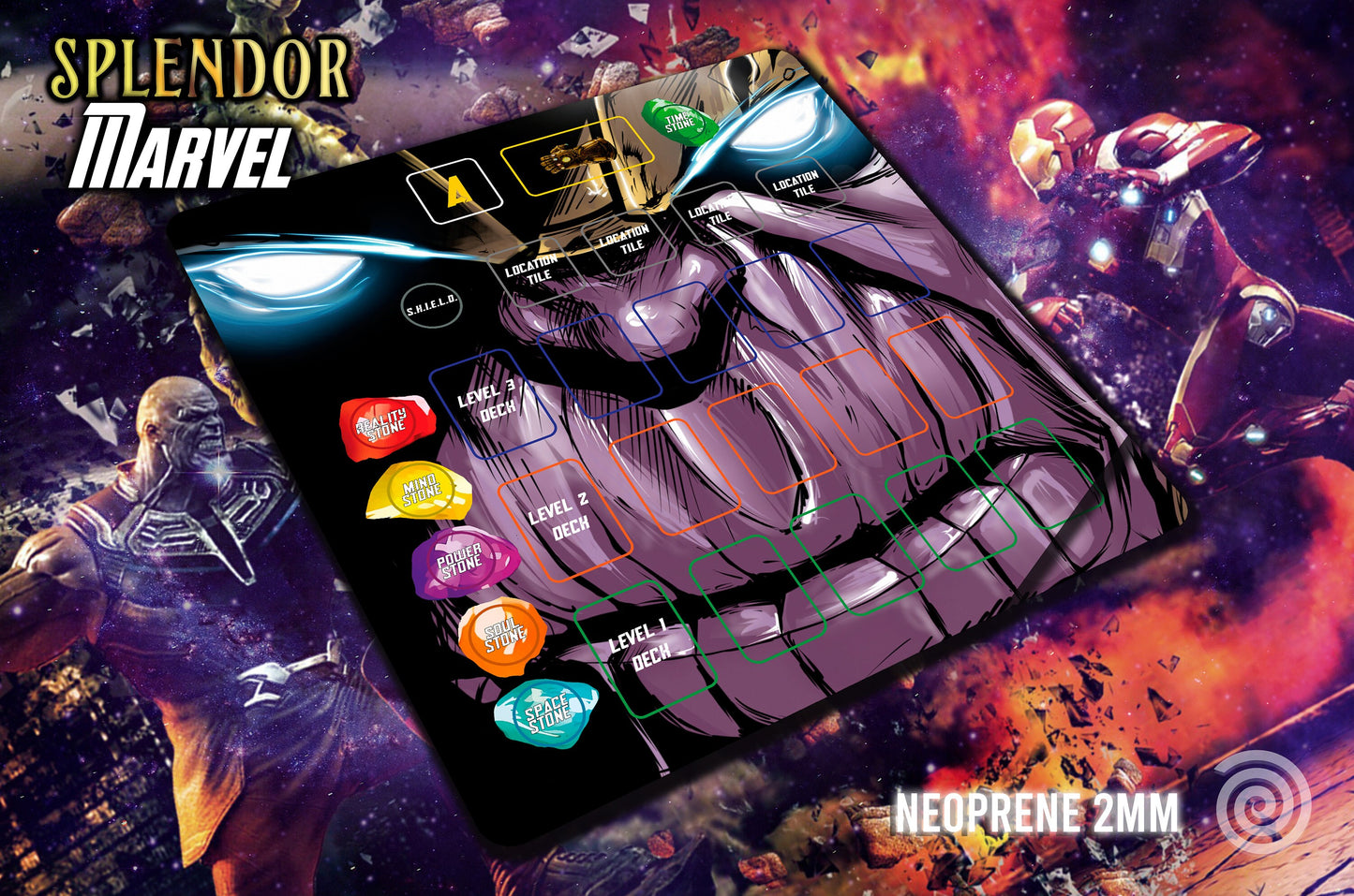 Tapete Bundle Pack para Splendor Marvel UNOFFICIAL PRODUCT
