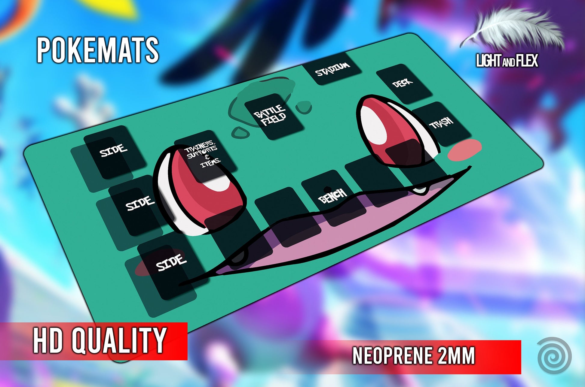 Tapete Pokemon Trading Card game (75 x 35 cm) 1 player