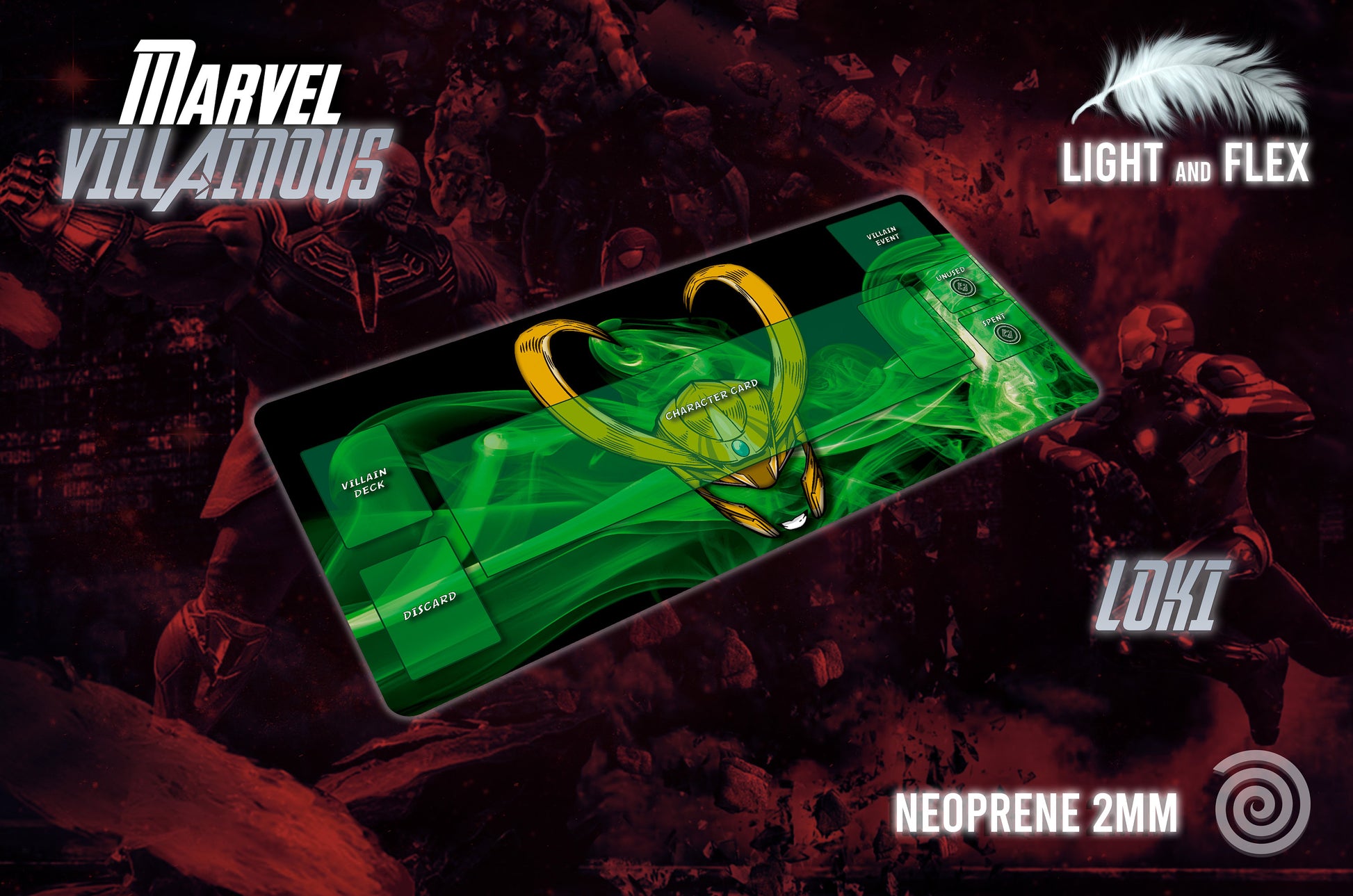 Tapete compatible con Marvel Villainous (Unofficial)