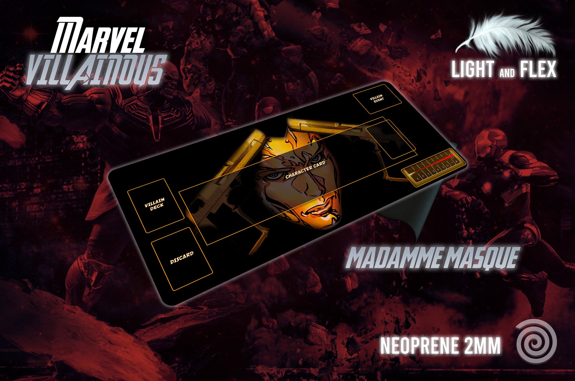 Tapete compatible con Marvel Villainous (Unofficial)