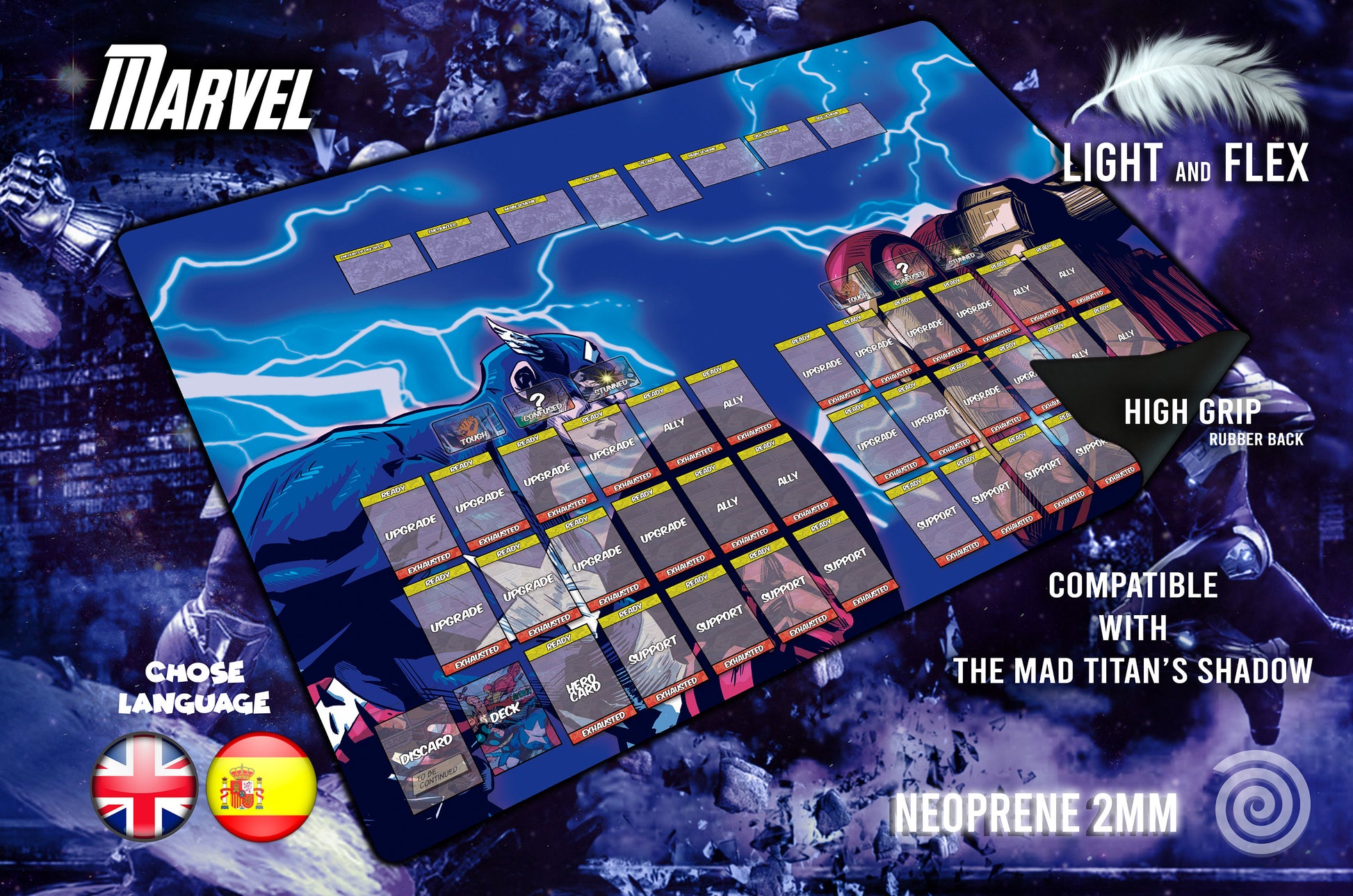 Tapete Marvel Champions Lcg 2 players 2 heroes (Unofficial)