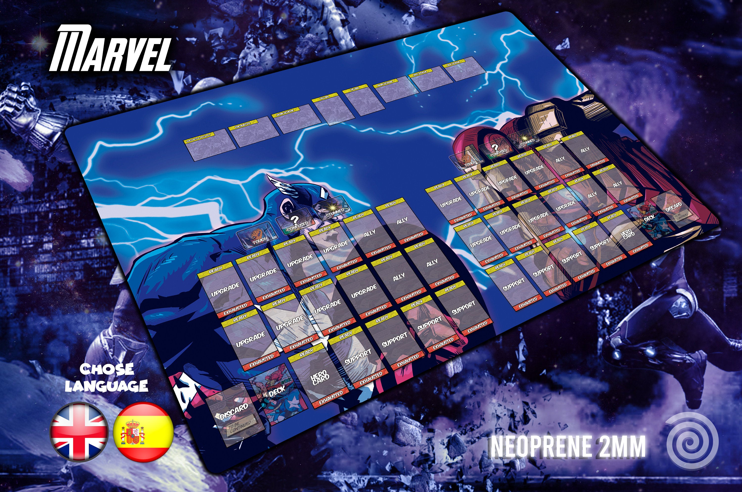 Marvel Champions LCG Compatible Playmat – Rollinmats