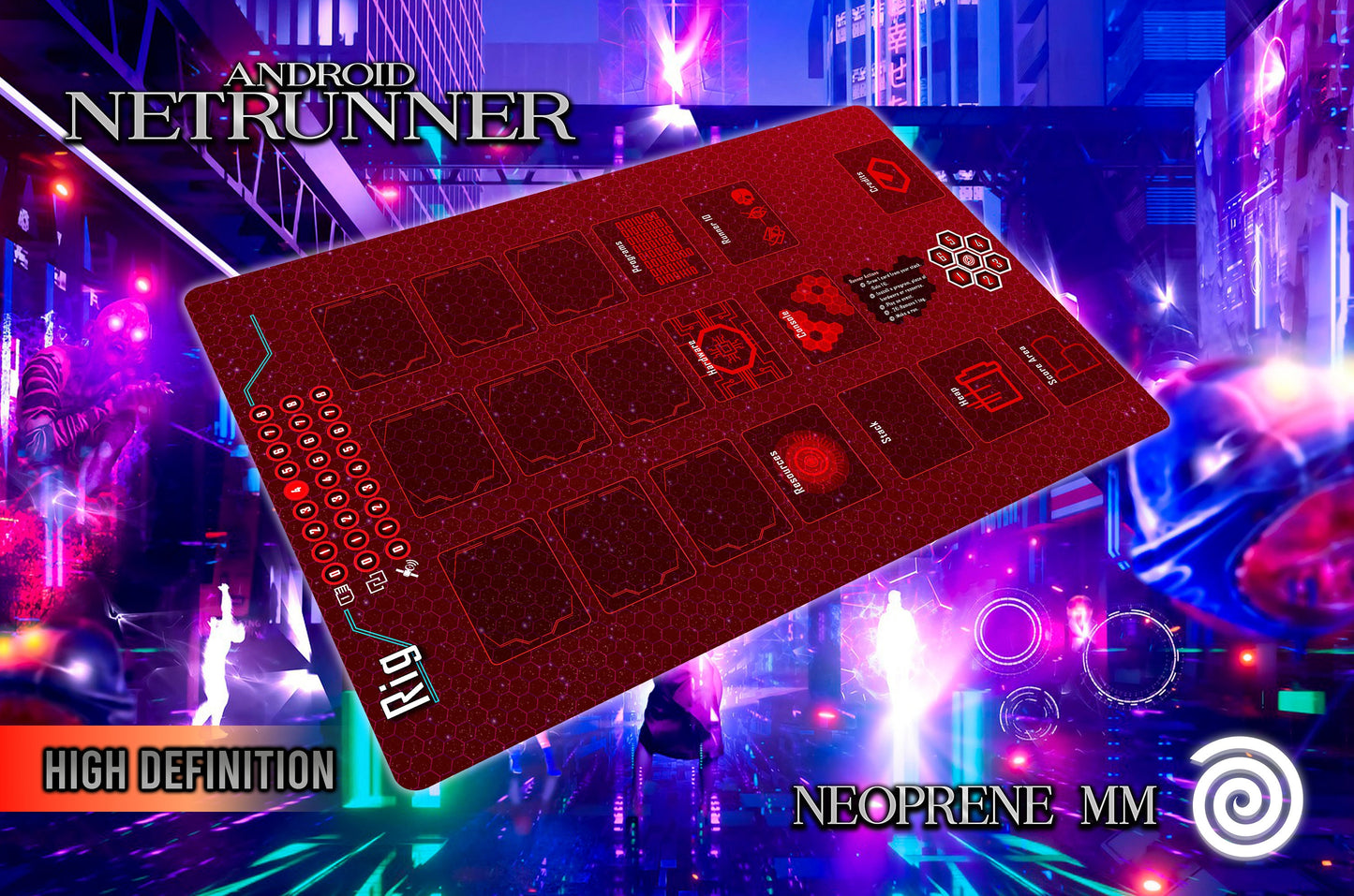 Android Netrunner Red Playmat
