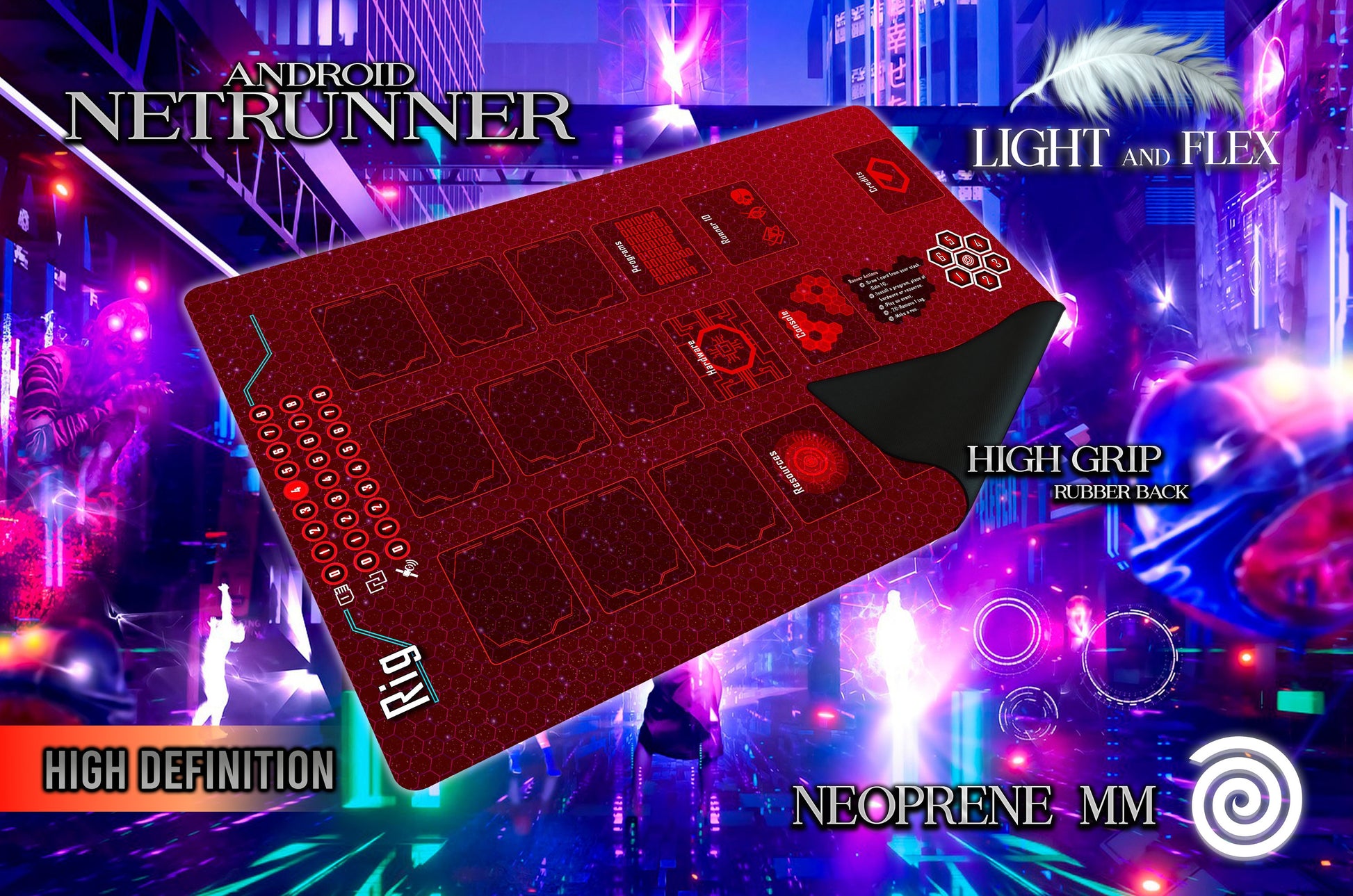 Netrunner Android Data Pad Interface Android: Netrunner Gamemats | Rollinmats