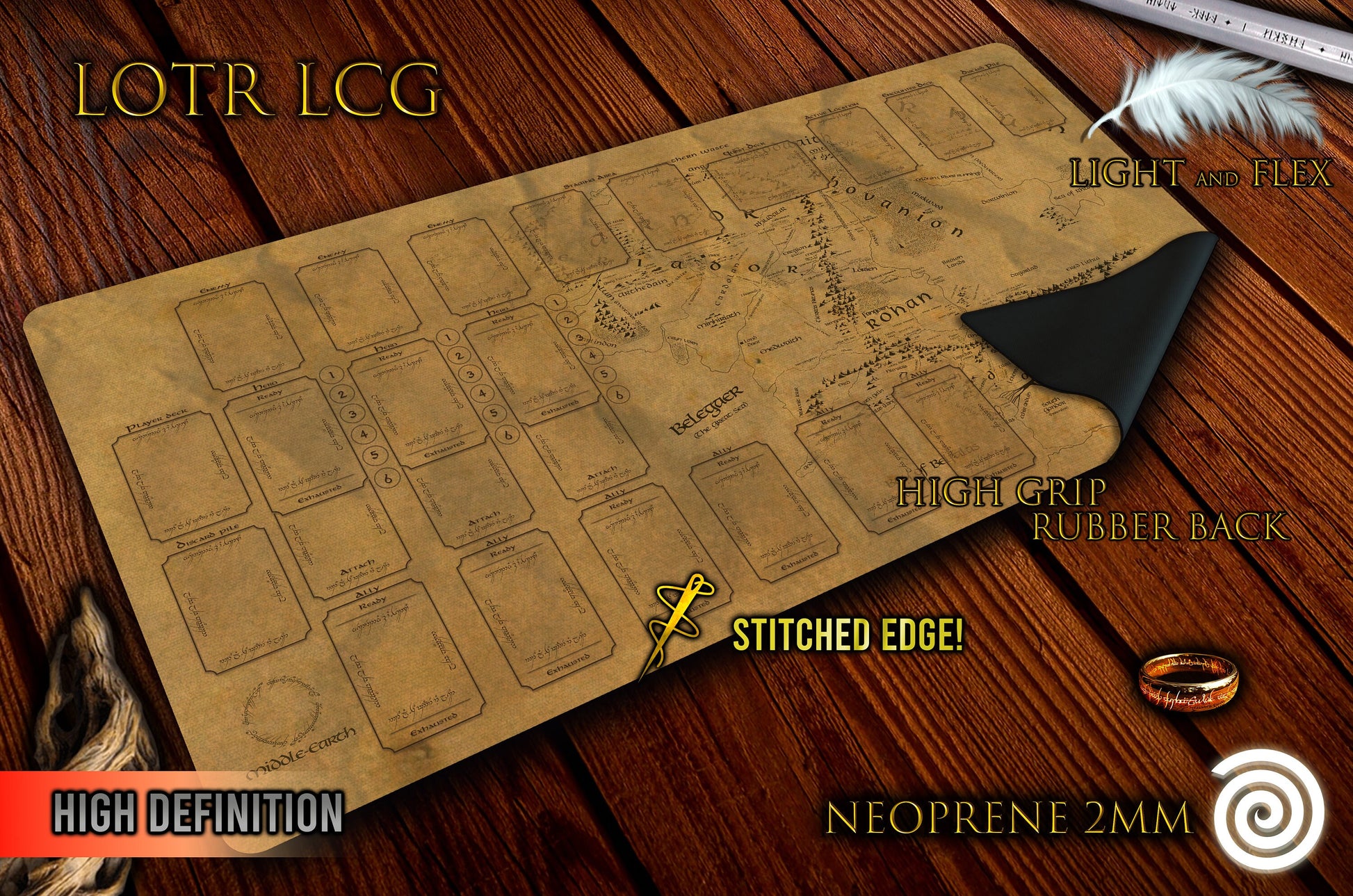 Nueva Edición! Tapete para El señor de los Anillos Lcg UNOFFICIAL PRODUCT